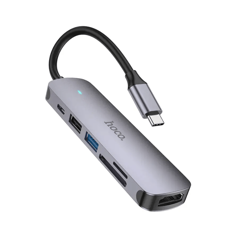 Hoco PD 100W USB-C Multi Function 6 in 1 Adapter Hub (HB28) – view 2