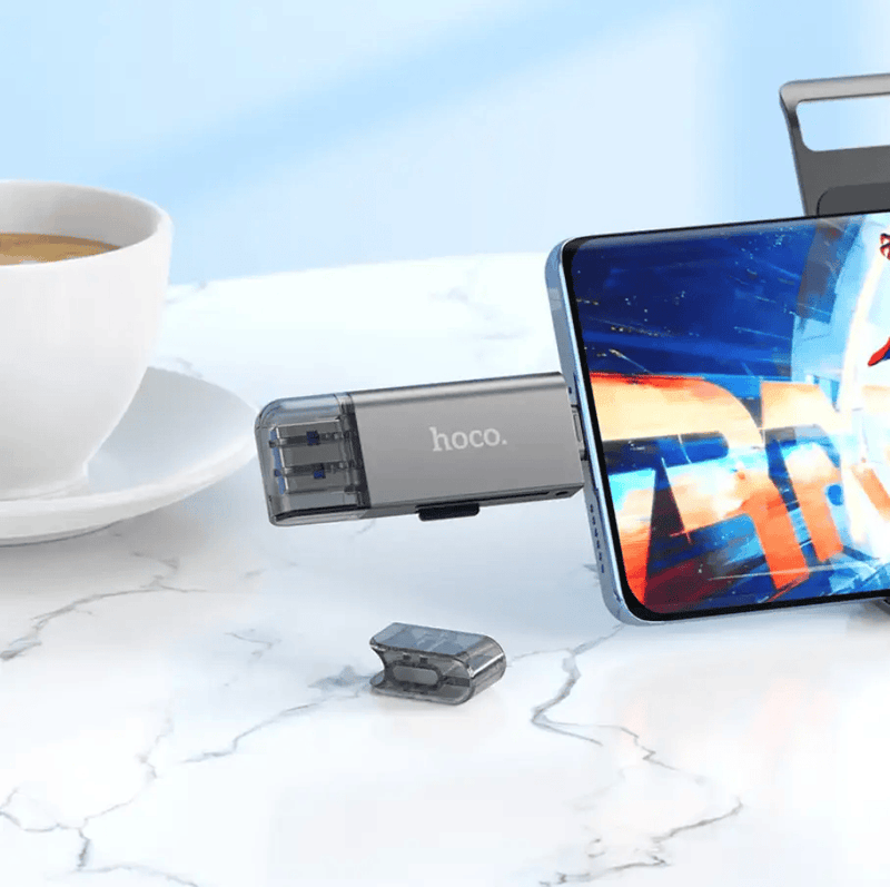 Hoco USB 3.0 Memory Card Reader USB-A USB-C Dual Plug (HB39) – view 3