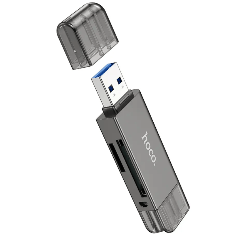 Hoco USB 3.0 Memory Card Reader USB-A USB-C Dual Plug (HB39) – view 4
