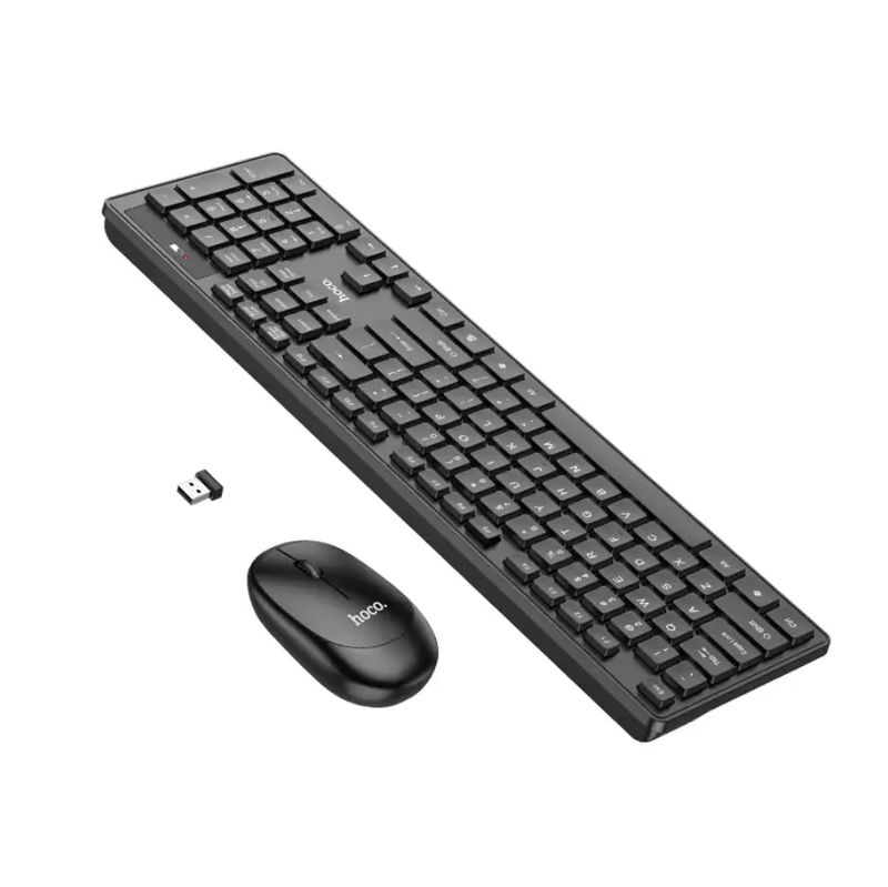 Hoco Wireless Keyboard Mouse Combo With USB Receiver (GM17) – view 1