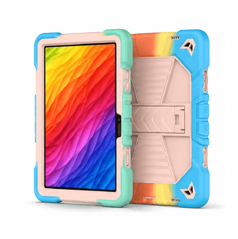 Samsung Galaxy Tab A9 Rugged Shockproof Case with Kickstand (Rainbow) – view 1