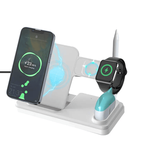 4-in-1 Wireless Charging Station 15W Fast Wireless Charger Stand for i-Series Devices – view 1