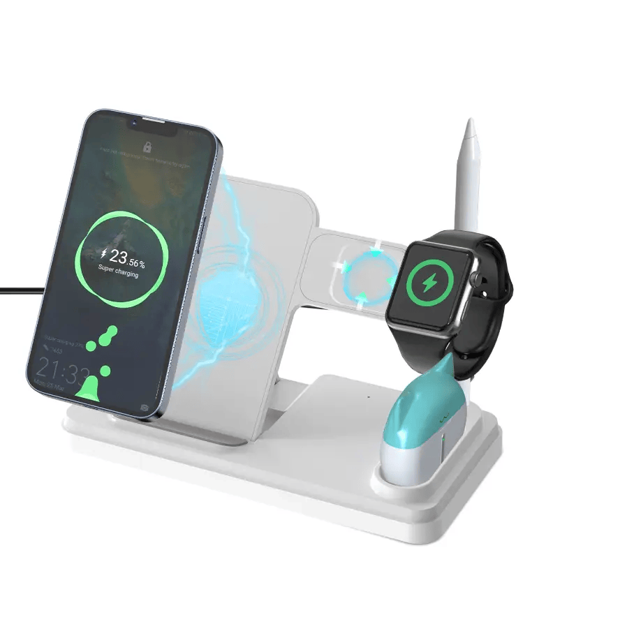 4-in-1 Wireless Charging Station 15W Fast Wireless Charger Stand for i-Series Devices – view 1