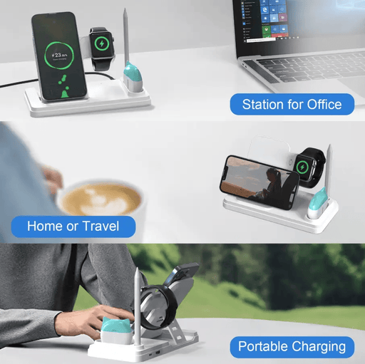 4-in-1 Wireless Charging Station 15W Fast Wireless Charger Stand for i-Series Devices – view 2