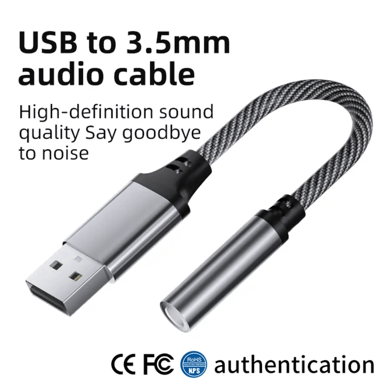 USB to 3.5mm Audio Adapter Cable for Car, Computer & Speaker (USB 3.5mm) – view 4