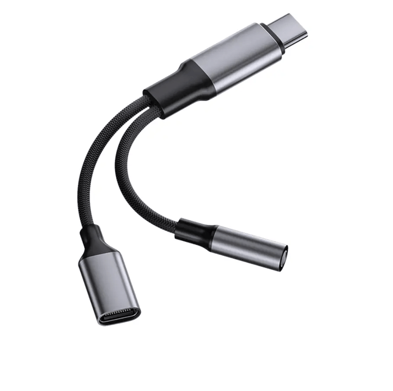 Dual-Port USB-C Adapter Cable with PD Fast Charging & 2-in-1 Type-C Audio Support – view 1