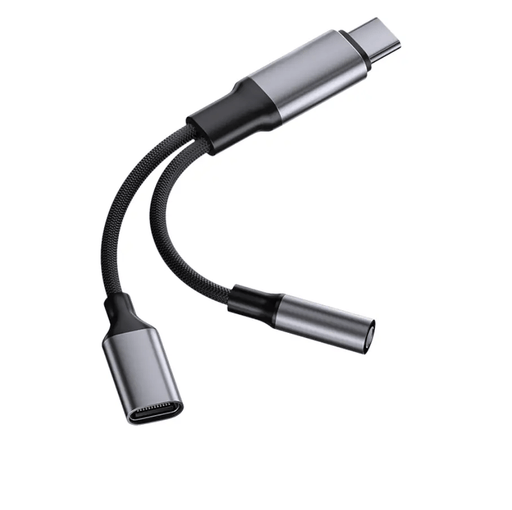 Dual-Port USB-C Adapter Cable with PD Fast Charging & 2-in-1 Type-C Audio Support – view 1