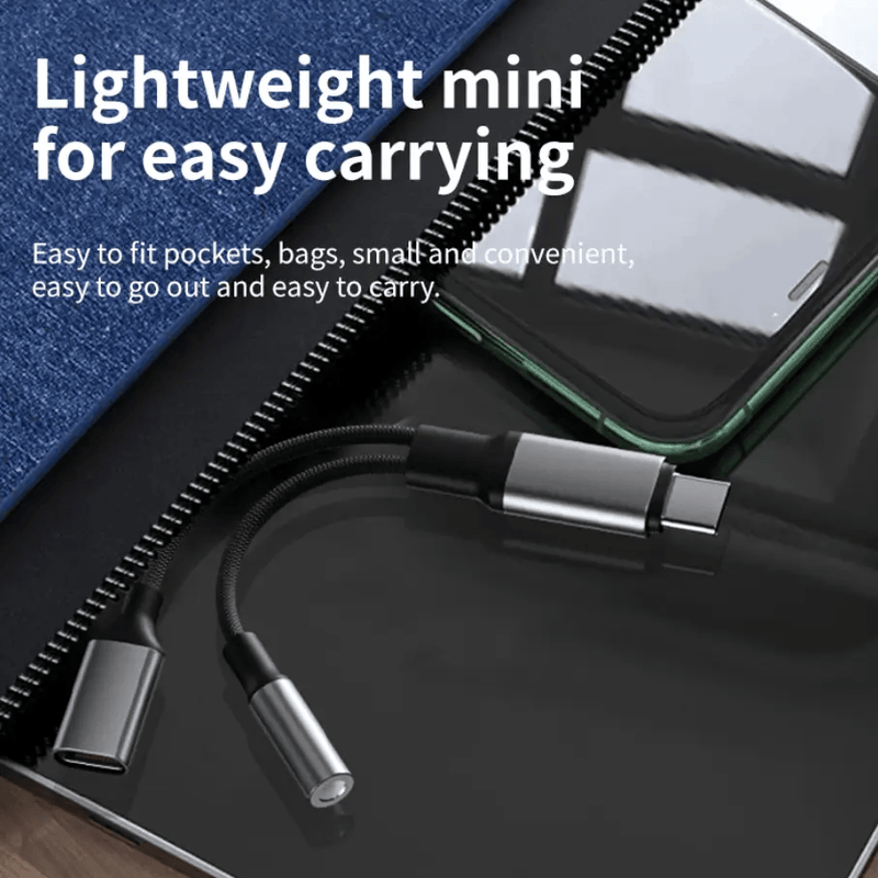 Dual-Port USB-C Adapter Cable with PD Fast Charging & 2-in-1 Type-C Audio Support – view 5