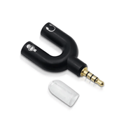 U-Type Dual 3.5mm Headphone Audio Splitter Adapter for Mobile Phone & Headset – view 3