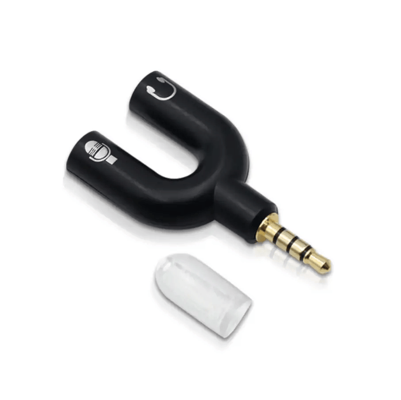 U-Type Dual 3.5mm Headphone Audio Splitter Adapter for Mobile Phone & Headset – view 3