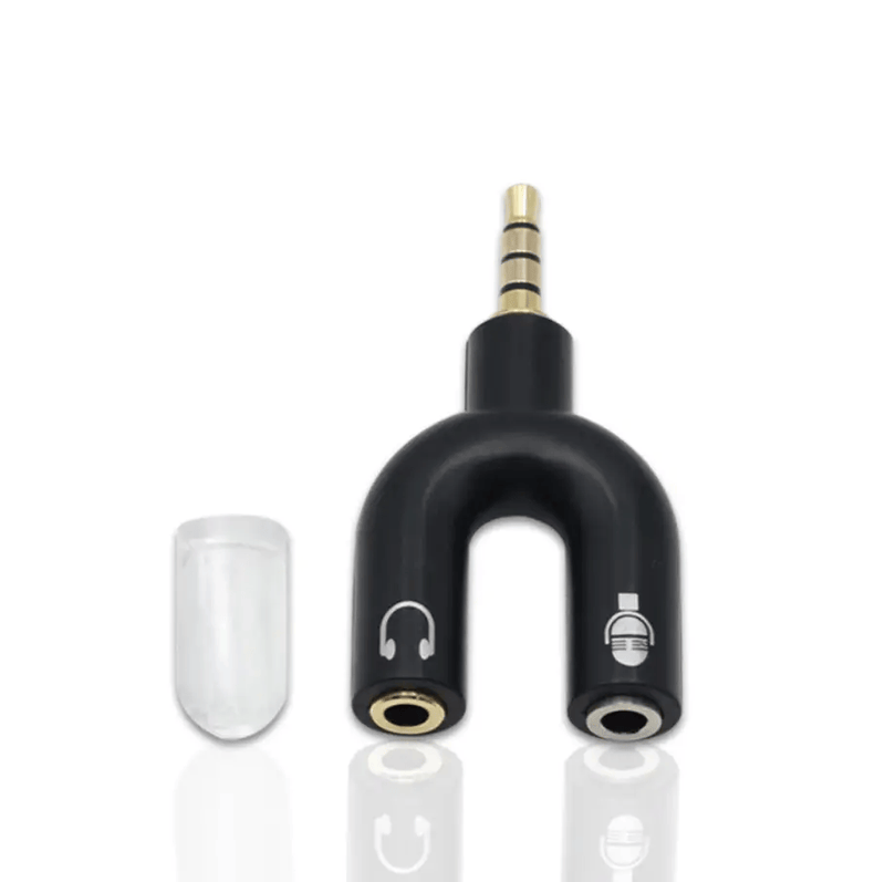 U-Type Dual 3.5mm Headphone Audio Splitter Adapter for Mobile Phone & Headset – view 4