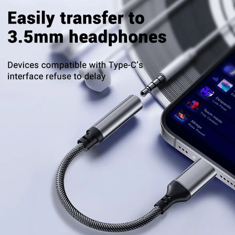 Type-C Headphone Jack Audio Adapter USB-C AUX Audio Converter – view 2