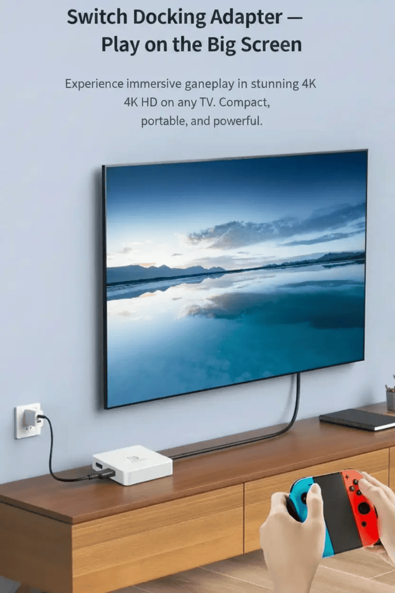 Nintendo Switch Stand USB-C Hub with 4K HDMI & 100W PD Charging – view 7