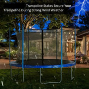Habicare Heavy-Duty U-Shaped Galvanized Steel Trampoline Stakes Heavy-Duty U-Shaped Galvanized Steel Trampoline Stakes