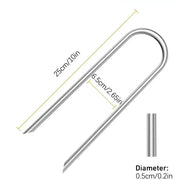 Habicare Heavy-Duty U-Shaped Galvanized Steel Trampoline Stakes Heavy-Duty U-Shaped Galvanized Steel Trampoline Stakes