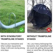 Habicare Heavy-Duty U-Shaped Galvanized Steel Trampoline Stakes Heavy-Duty U-Shaped Galvanized Steel Trampoline Stakes