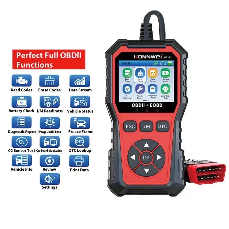 Car Diagnostic Scanner with Battery Test, Fault Code Reader & Real-Time Data Display – view 1