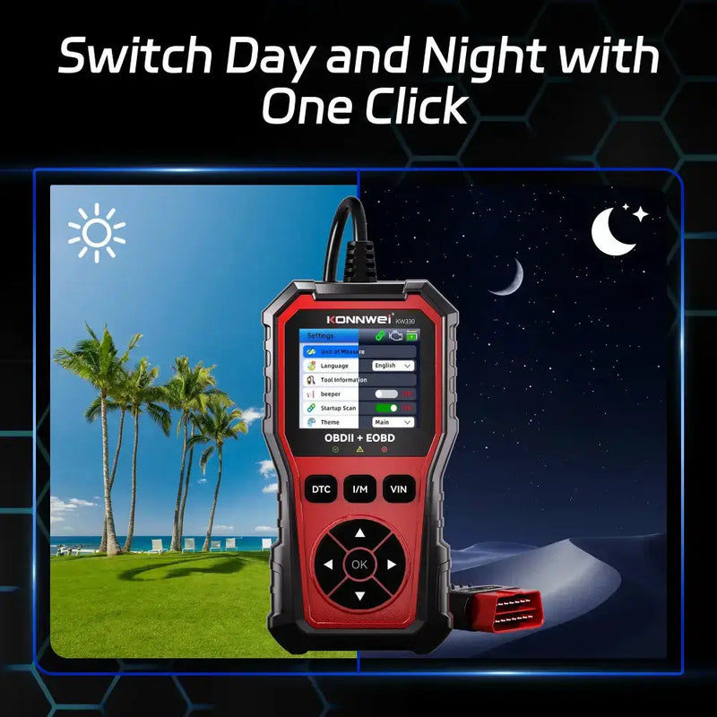 Car Diagnostic Scanner with Battery Test, Fault Code Reader & Real-Time Data Display – view 2