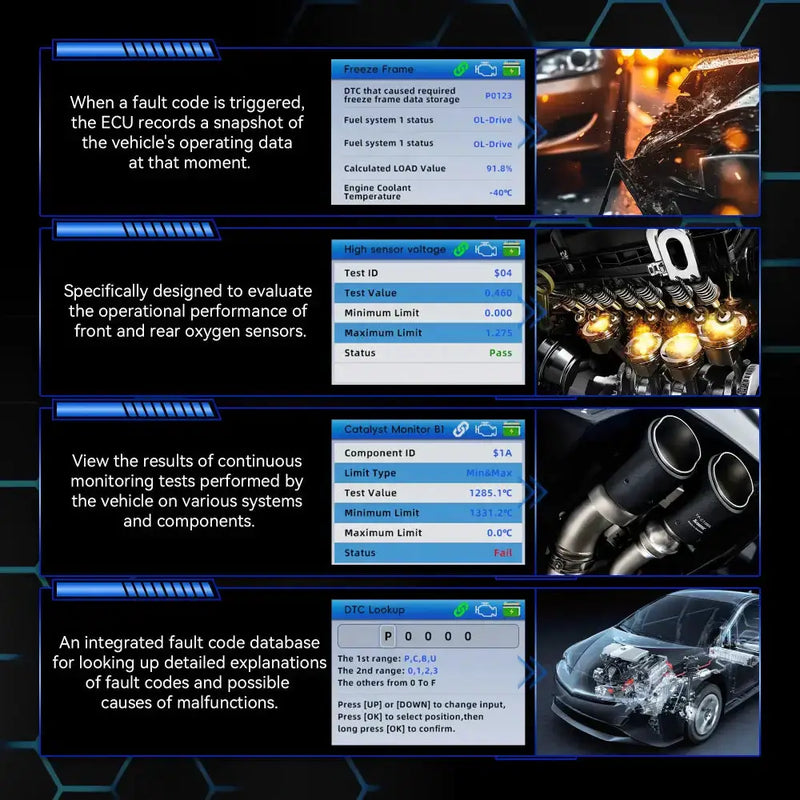 Car Diagnostic Scanner with Battery Test, Fault Code Reader & Real-Time Data Display – view 7