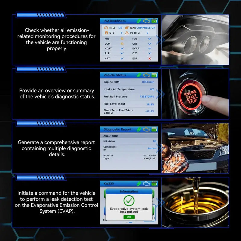 Car Diagnostic Scanner with Battery Test, Fault Code Reader & Real-Time Data Display – view 6