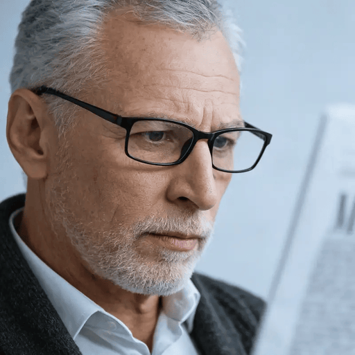 Reading Glasses Readers Rectangular Business Plastic Frame Unisex – view 1