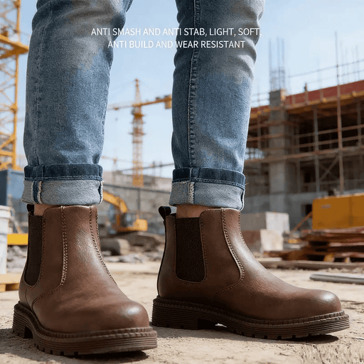 dealonline.co.nz dealonlinenz Steel Toe Work Shoes Slip On Safety Oiled Leather Boot Puncture Proof Soft Light Steel Toe Work Shoes Slip On Safety Oiled Leather Boot Puncture Proof Soft Light