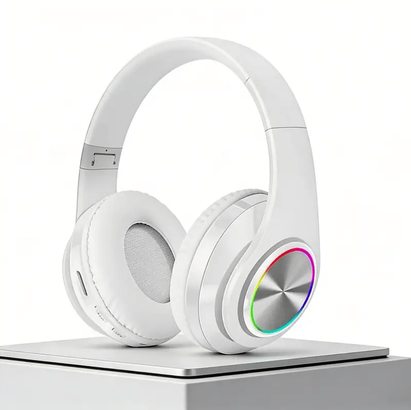 dealonline.co.nz dealonlinenz WHITE- Wireless bluetooth Headset Headphones Foldable Stereo Earphones LED Super WHITE- Wireless bluetooth Headset Headphones Foldable Stereo Earphones LED Super