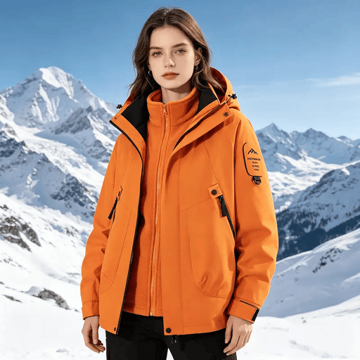 Unisex 3-in-1 Detachable Outdoor Jacket Waterproof Windproof Mountain Coat – view 2