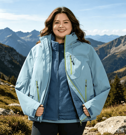 Unisex 3-in-1 Detachable Outdoor Jacket Waterproof Windproof Mountain Coat – view 1
