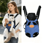 dealonline.co.nz dealonlinenz Pet/Puppy Travel Carry Bag, Blue, Medium Blue Denim Travel Carrier Backpack For Small Pets
