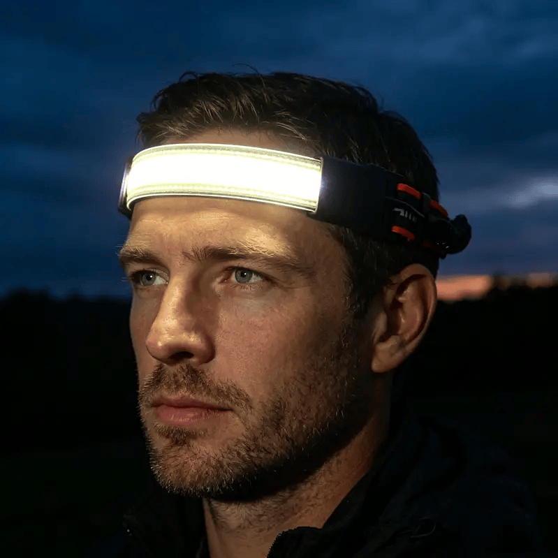 230°Wide-Angle Headlamp Flashlight with Red Taillight 3 Light Modes Lightweight – view 4