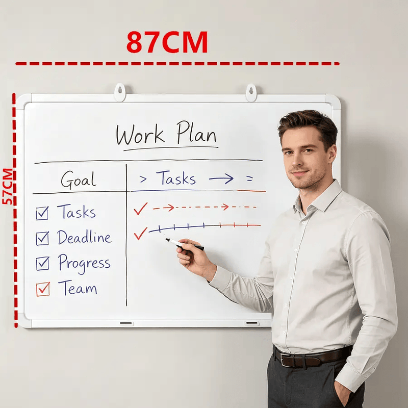 Whiteboard Magnetic Double Sides 87X57CM – view 1