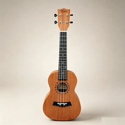 23" Student Soprano Ukulele Fitted Wooden Guitar - WOOD PATTERN – view 1