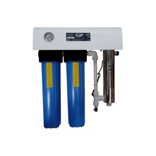 2-Stage Whole House Water Filter + UV Steriliser - 5µm, 45 LPM, 20" Wall Mounted NZ