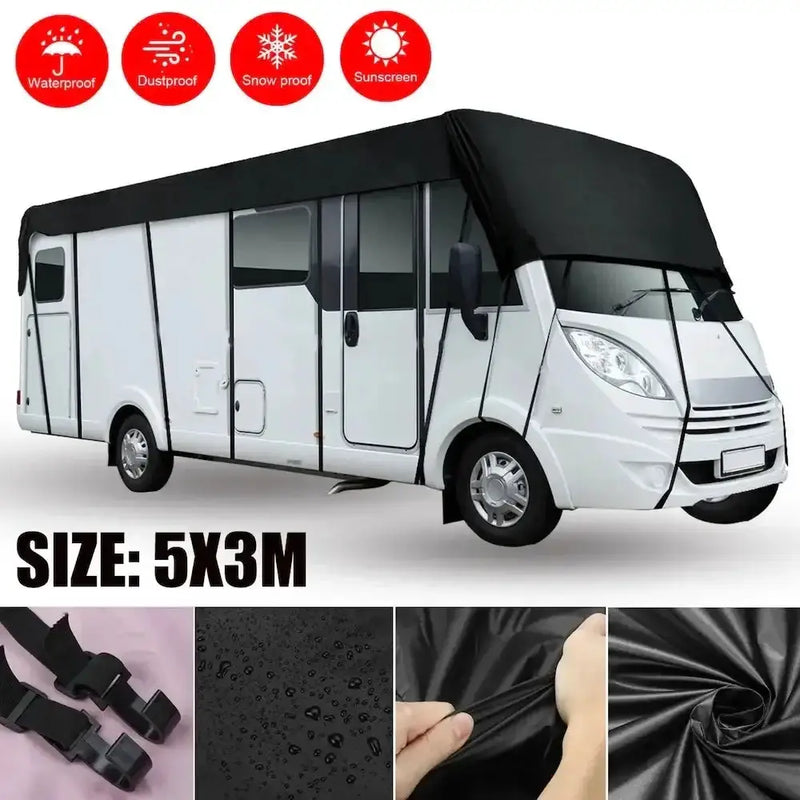 Habicare HBC 210D Black RV & Motorhome Roof Protective Cover 210D Black RV And Motorhome Roof Protective Cover
