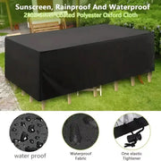 210D Oxford Waterproof Garden Table Cover – UV & Windproof (different sizes available) – view 12