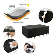 210D Oxford Waterproof Garden Table Cover – UV & Windproof (different sizes available) – view 4