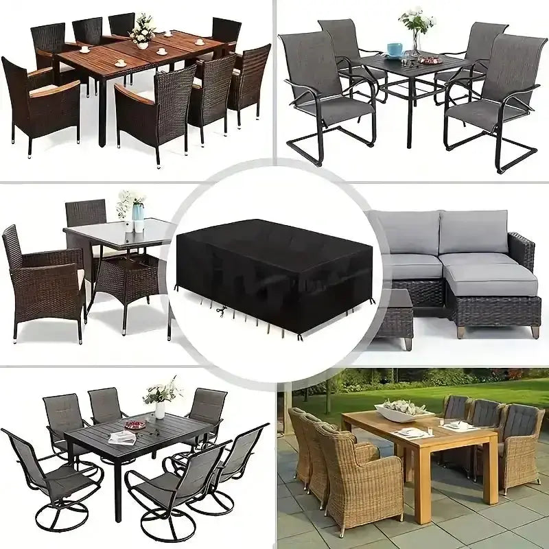 210D Oxford Waterproof Garden Table Cover – UV & Windproof (different sizes available) – view 8