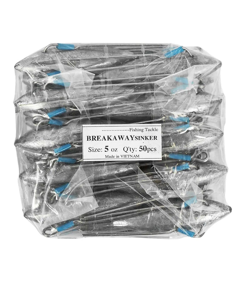 starfish Breakaway-Sinkers Breakaway Sinker Bulk Pack 5oz (50 per pack) Breakaway Sinker Bulk Pack 5oz Starfish