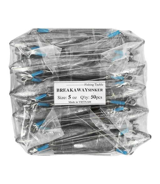 starfish Breakaway-Sinkers Breakaway Sinker Bulk Pack 5oz (50 per pack) Breakaway Sinker Bulk Pack 5oz Starfish