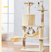Cat Tree Scratching Post with Mouse 125CM - Beige – view 1