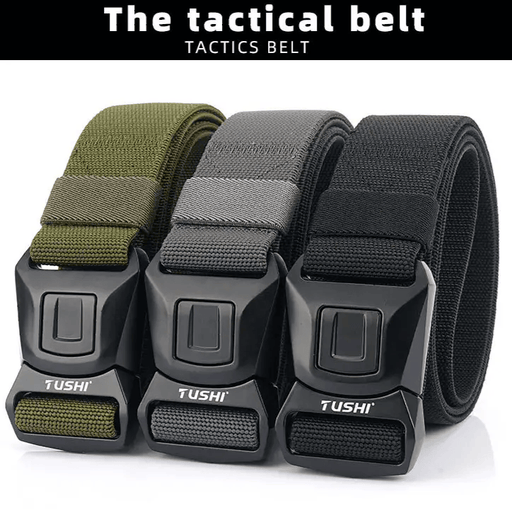Tactical Belt Military Hiking Nylon Web Rigger Work Belts Heavy-Duty Quick-Relea – view 1