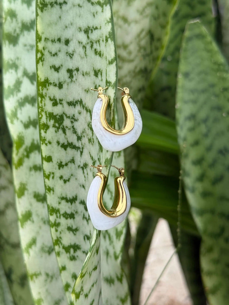 Tahana Jewellery Hoops Kōmaru White Gold Hoops Kōmaru White Gold Hoops
