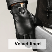 Men's Sheepskin Leather Gloves — Warm Velvet Lined | Driving & Outdoor – view 15