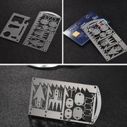 Habicare SS 22-in-1 Stainless Steel Survival Tool Card 22-In-1 Stainless Steel Survival Tool Card Outdoor
