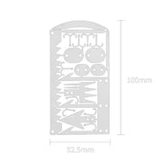 Habicare SS 22-in-1 Stainless Steel Survival Tool Card 22-In-1 Stainless Steel Survival Tool Card Outdoor