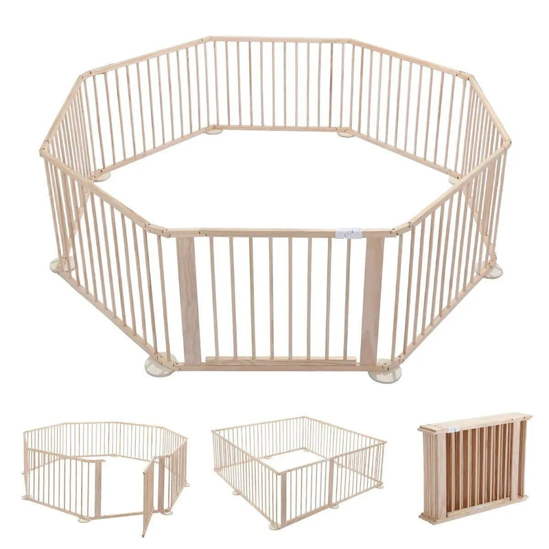 Kiwi Grab Kiwi Grab 8PC WOODEN BABY PLAYPEN 8PC WOODEN BABY PLAYPEN
