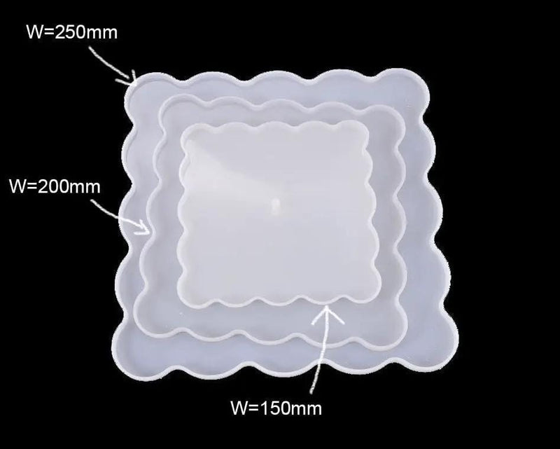 Fruit Tray Coaster Moulds Geode Agate Tray Serving Board Moulds – view 9