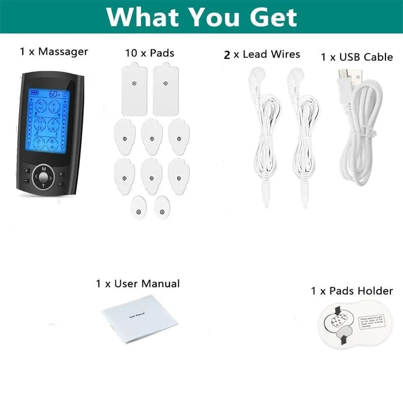 TENS Massager Machine with 24 Massage Modes & 10 Pads – view 3