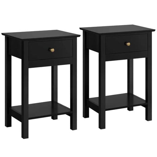 Yaheetech 2x Wood Side Table End Table Storage Cabinet Night Stand 2x Wood Side Table End Table Storage Cabinet Night Stand